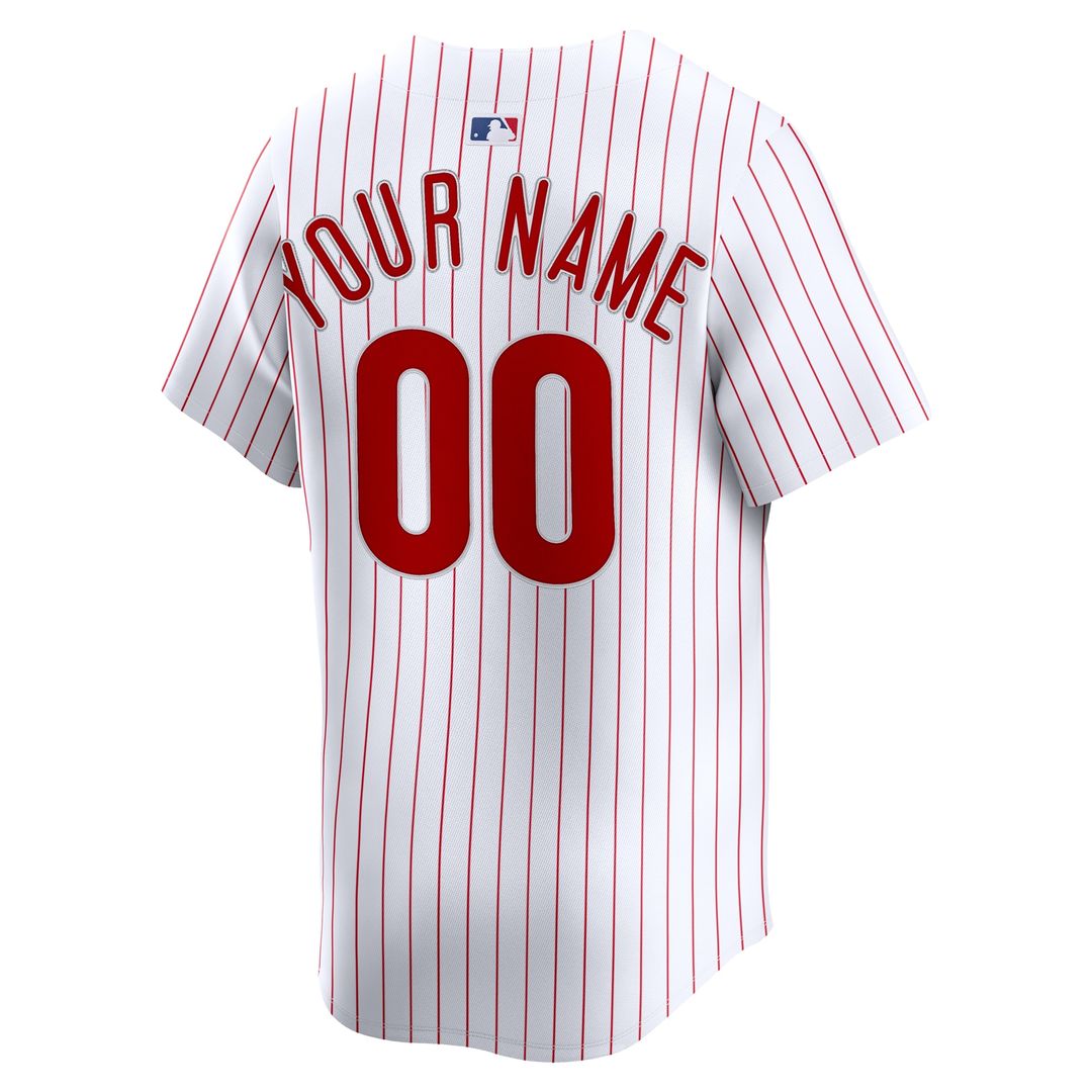 Philadelphia Phillies Nike Home Limited Custom Jersey - White Team Jersey Sports Fan Apparel