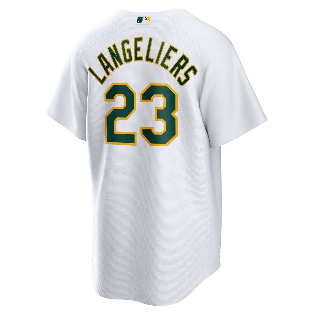 Athletics Shea Langeliers Nike Home Replica Jersey - White Team Jersey Sports Fan Apparel