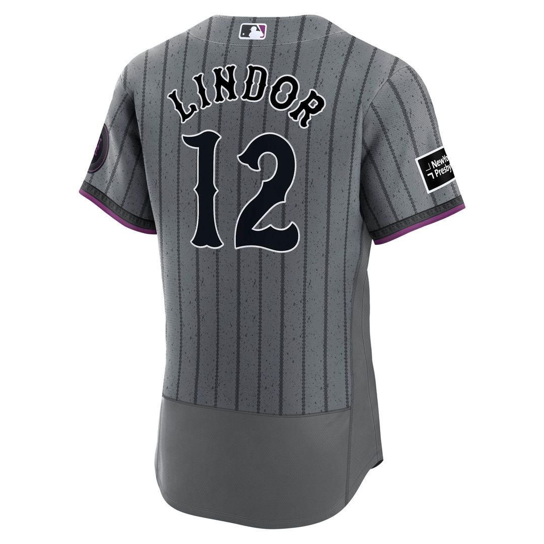 New York Mets Francisco Lindor Nike City Connect Authentic Sponsor Patch Jersey - Gray Team Jersey Sports Fan Apparel
