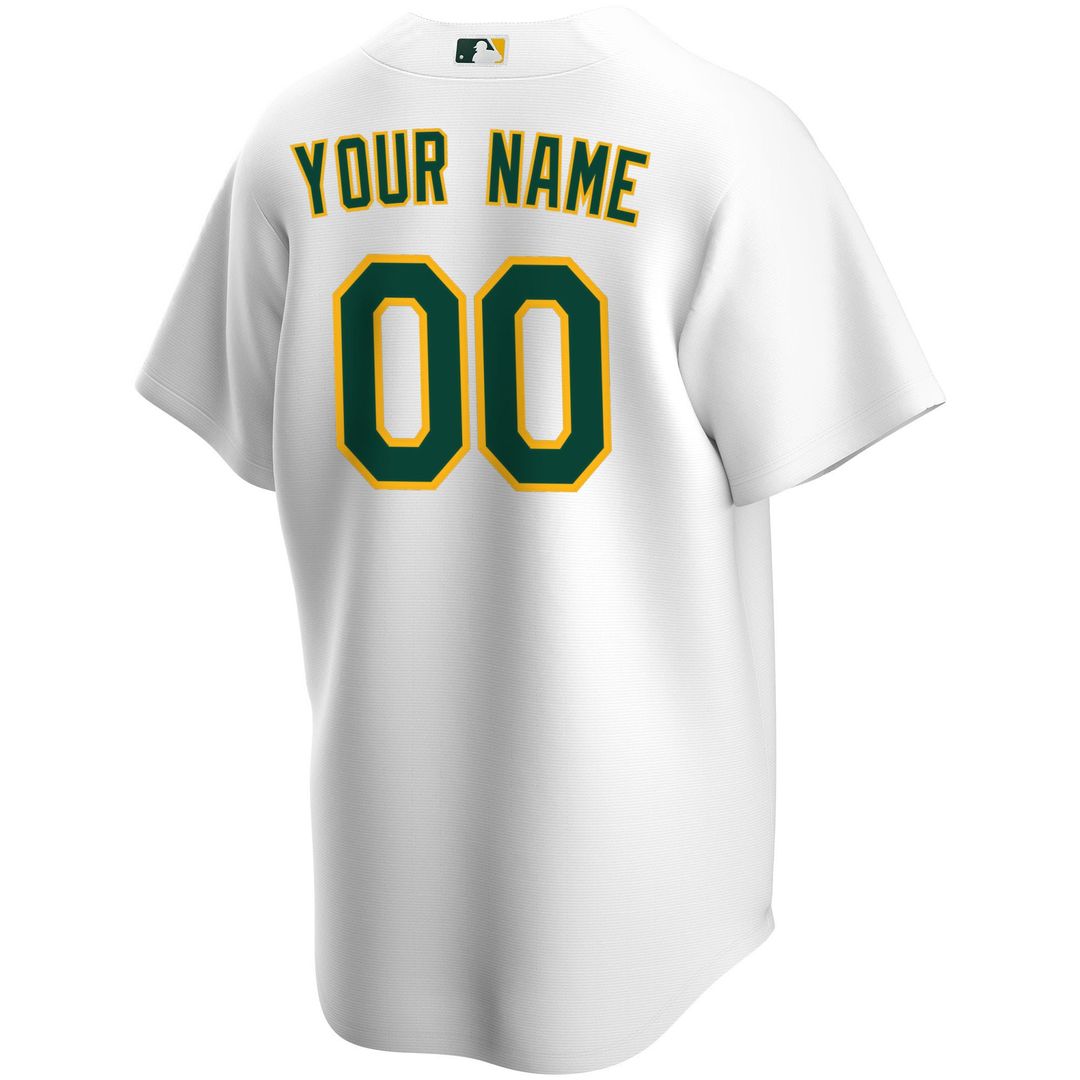 Athletics Nike Home Replica Custom Jersey - White Team Jersey Sports Fan Apparel