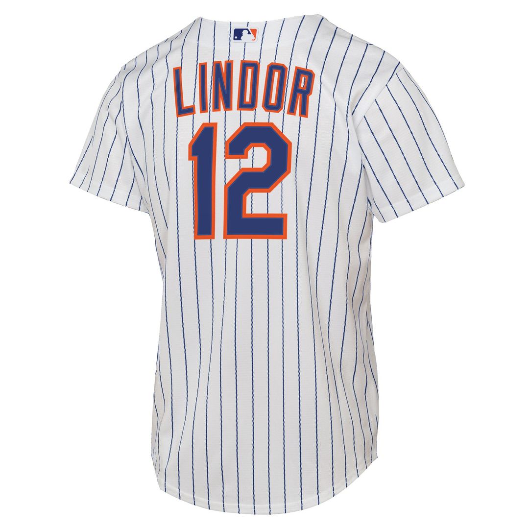 New York Mets Francisco Lindor Nike Youth Home Replica Player Jersey - White Team Jersey Sports Fan Apparel