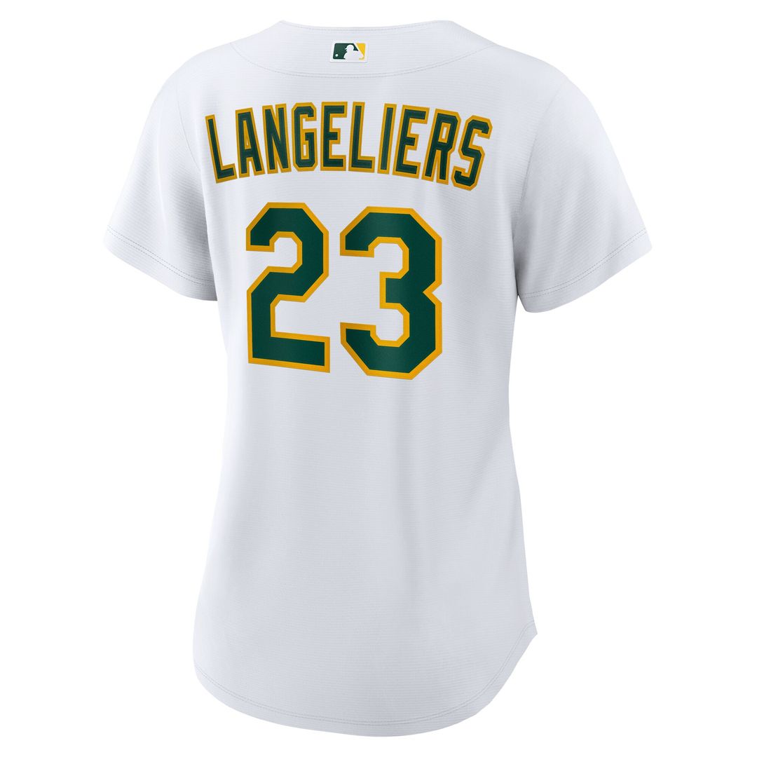 Athletics Shea Langeliers Nike Women's Home Replica Jersey - White Team Jersey Sports Fan Apparel