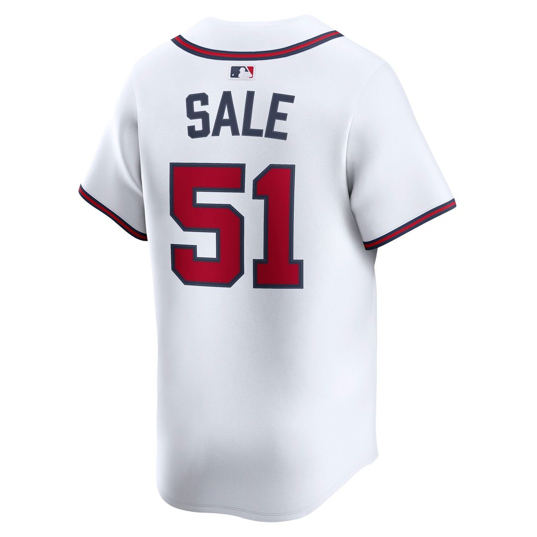 Atlanta Braves Chris Sale Nike Home Limited Player Jersey - White Team Jersey Sports Fan Apparel