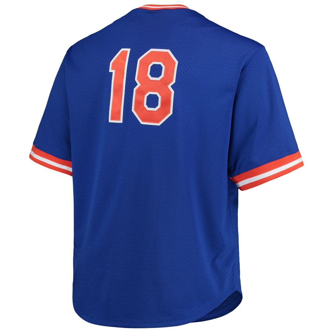 New York Mets Darryl Strawberry Mitchell & Ness Big & Tall Cooperstown Mesh Batting Practice Jersey - Royal Team Jersey Sports Fan Apparel
