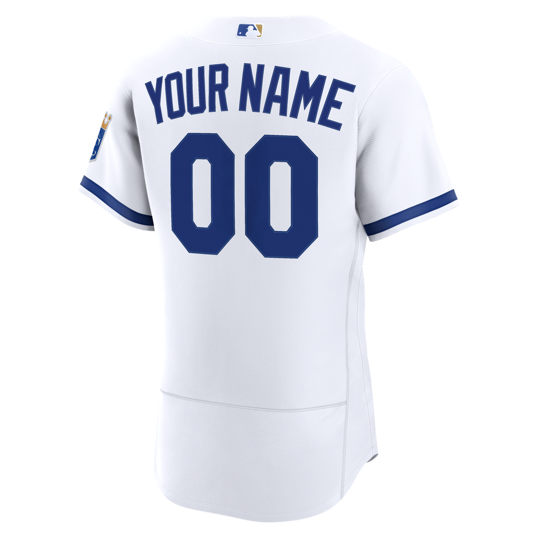 Kansas City Royals Nike Home Authentic Custom Jersey - White Team Jersey Sports Fan Apparel