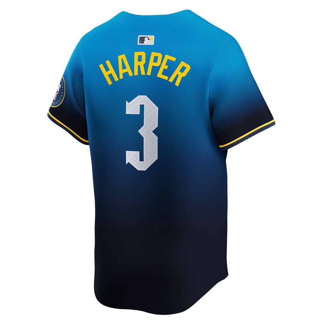 Philadelphia Phillies Bryce Harper Nike City Connect Limited Jersey - Blue Team Jersey Sports Fan Apparel