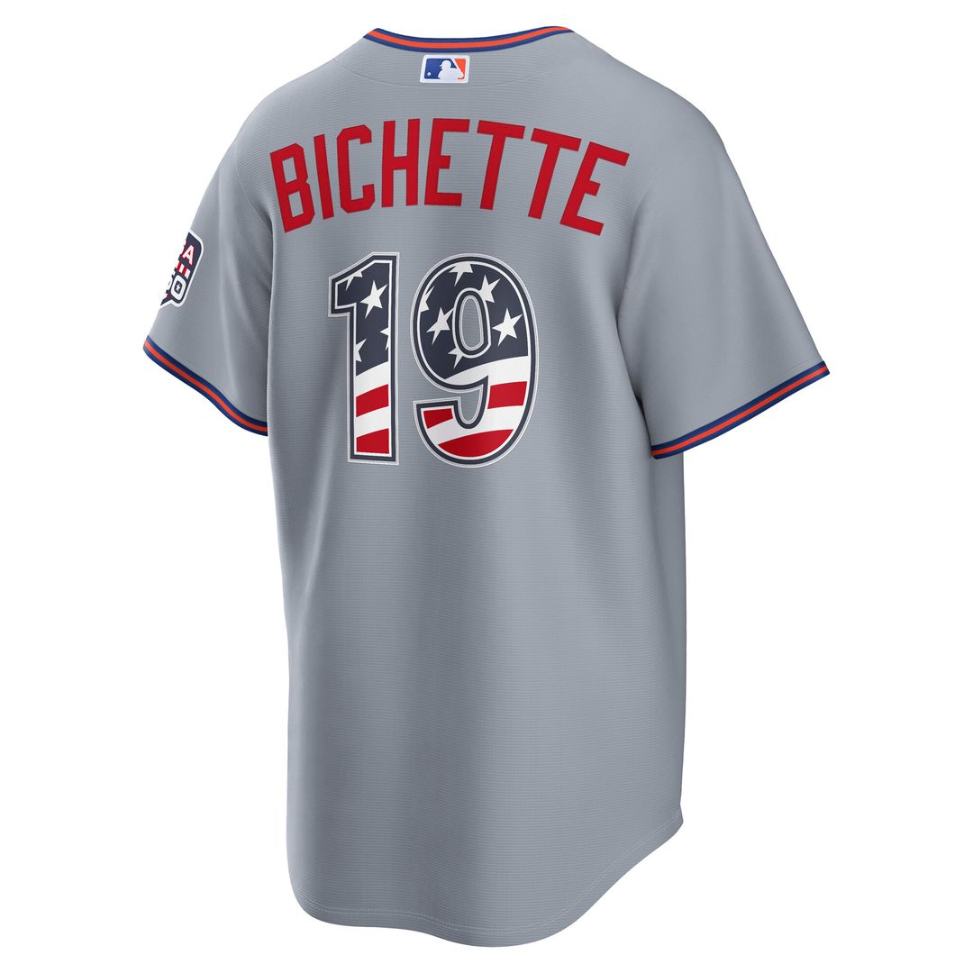 New York Mets Bo Bichette Nike USA 250 Fourth of July Road Stadium Jersey - Gray Team Jersey Sports Fan Apparel