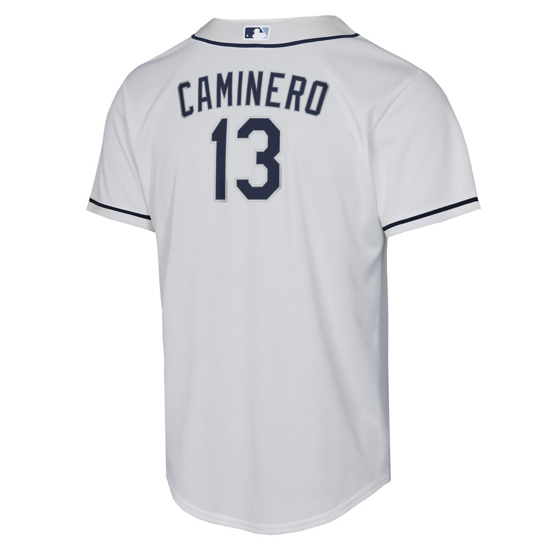 Tampa Bay Rays Junior Caminero Nike Youth Home Replica Player Jersey - White Team Jersey Sports Fan Apparel