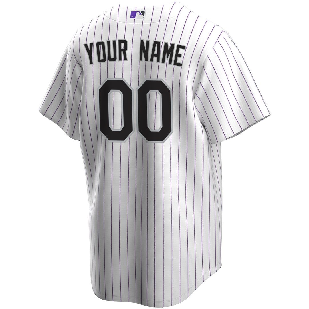 Colorado Rockies Nike Home Replica Custom Jersey - White Team Jersey Sports Fan Apparel