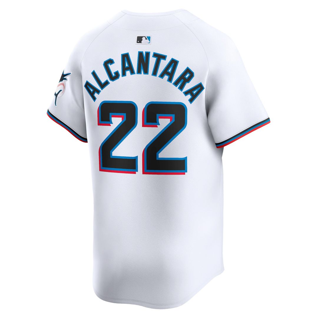 Miami Marlins Sandy Alcantara Nike Home Limited Player Jersey - White Team Jersey Sports Fan Apparel