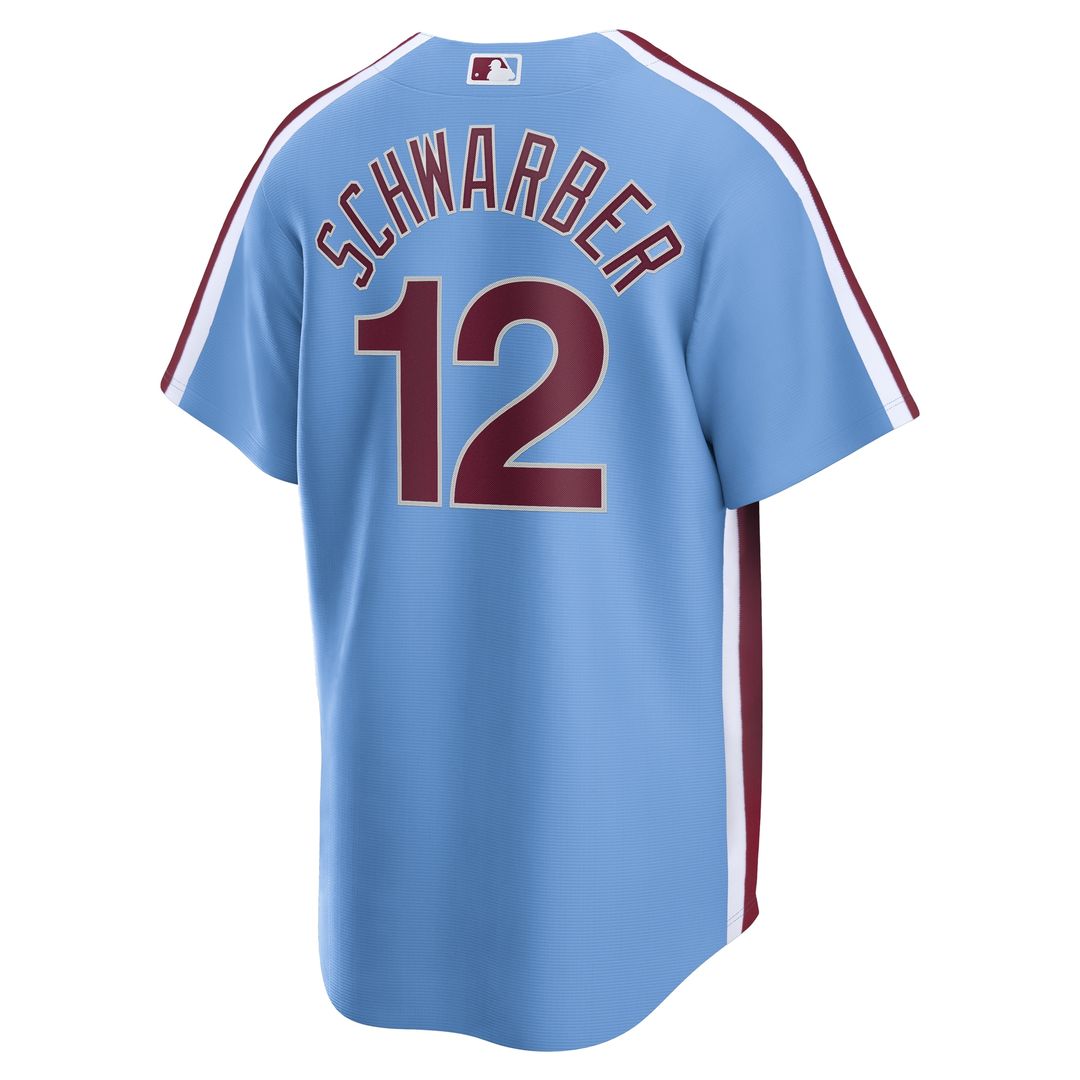Philadelphia Phillies Kyle Schwarber Nike Alternate, 1st Replica Jersey - Light Blue Team Jersey Sports Fan Apparel
