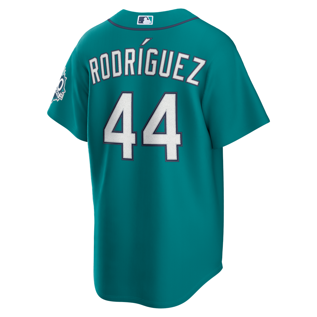 Seattle Mariners Julio Rodríguez Nike Home Stadium 50th Season Patch Jersey - White Team Jersey Sports Fan Apparel