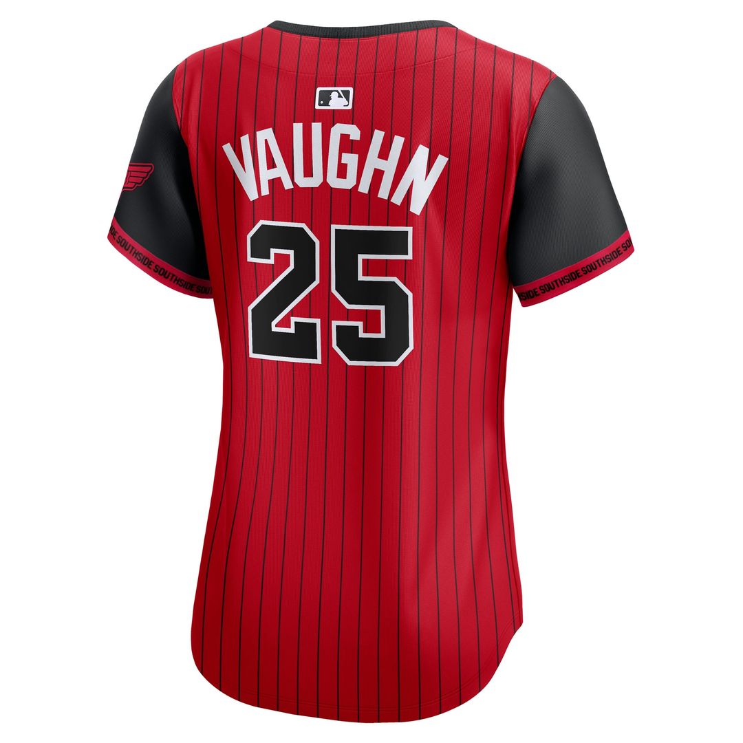 Chicago White Sox Andrew Vaughn Nike Women's 2025 City Connect Limited Player Jersey - Red/Black Team Jersey Sports Fan Apparel