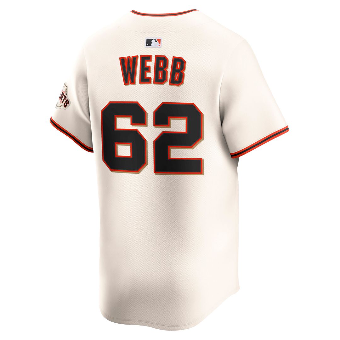 San Francisco Giants Logan Webb Nike Home Limited Player Jersey - Cream Team Jersey Sports Fan Apparel