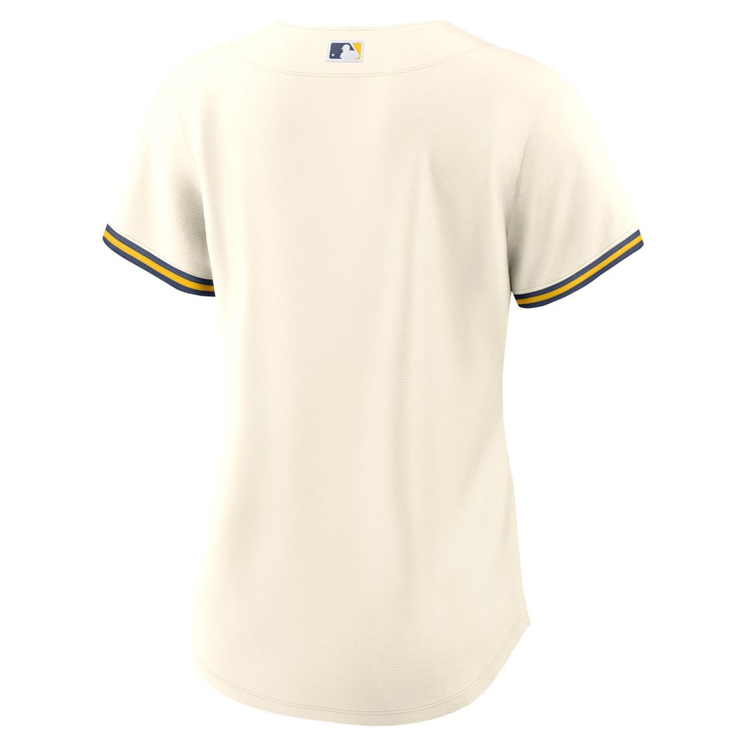 Milwaukee Brewers Nike Women's Home Replica Team Jersey - Cream Team Jersey Sports Fan Apparel