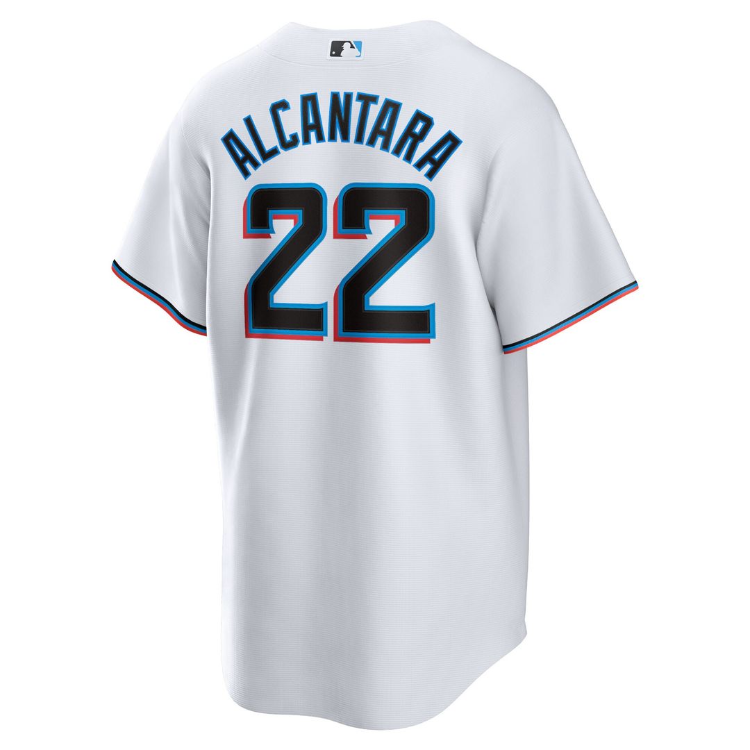Miami Marlins Sandy Alcantara Nike Replica Player Jersey - White Team Jersey Sports Fan Apparel