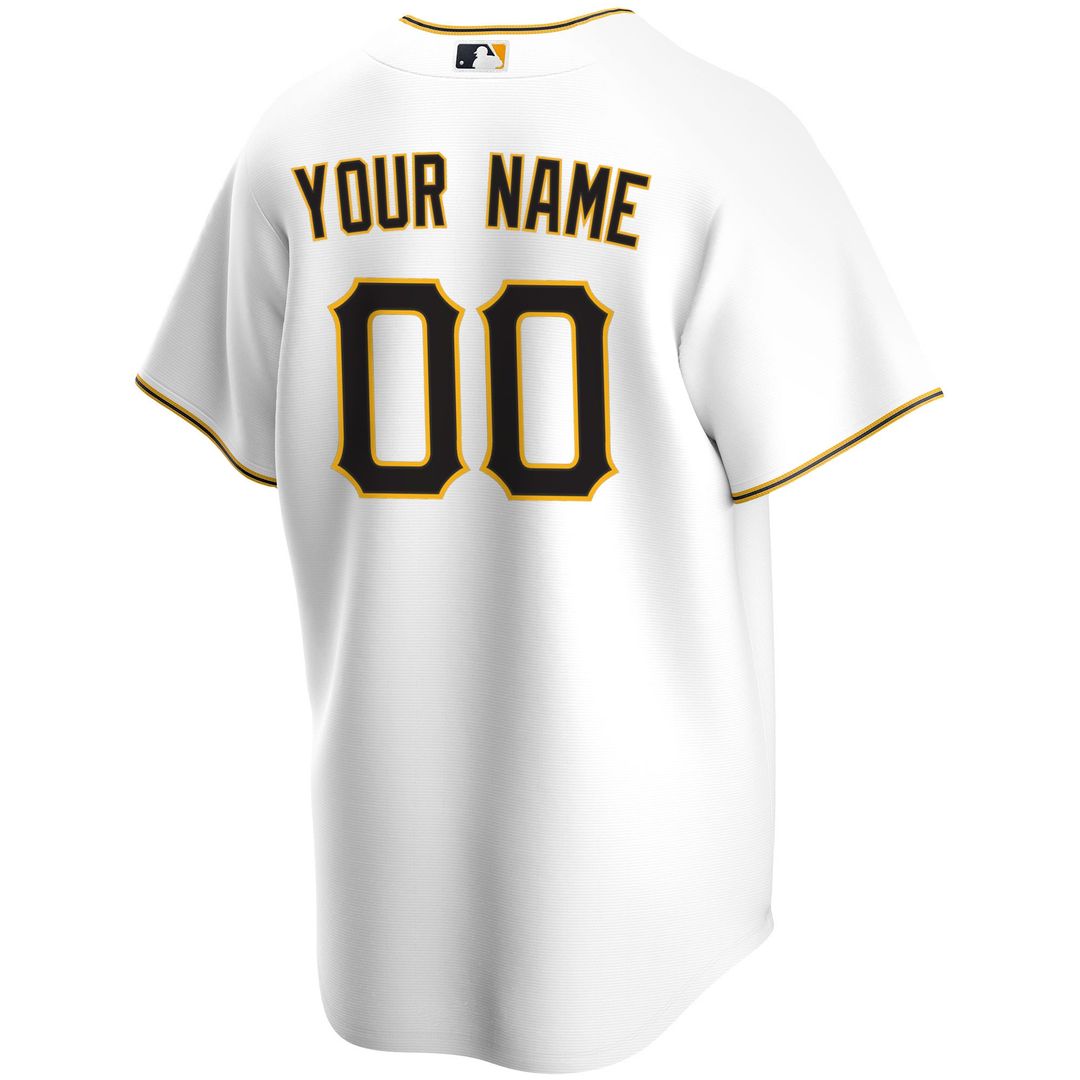 Pittsburgh Pirates Nike Home Replica Custom Jersey - White Team Jersey Sports Fan Apparel