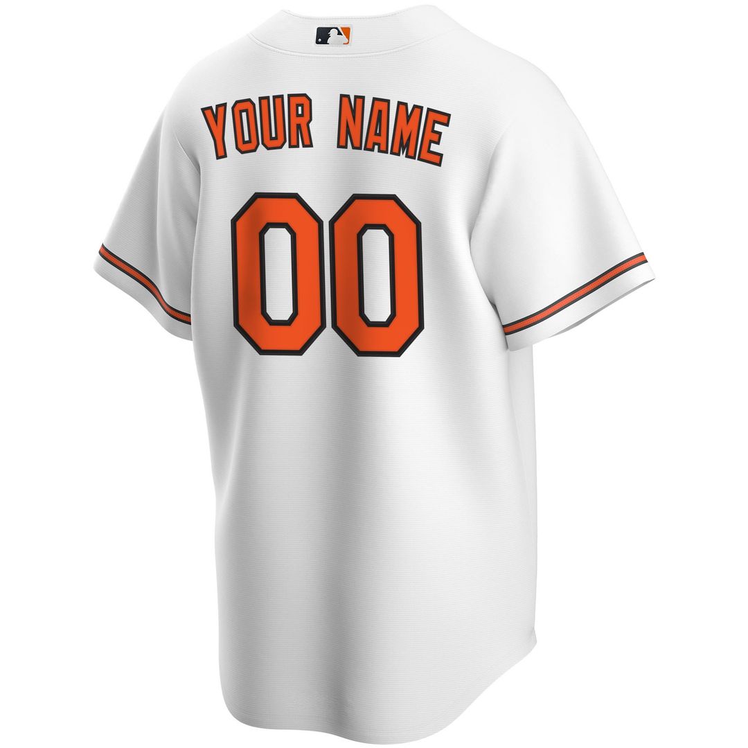 Baltimore Orioles Nike Home Replica Custom Jersey - White Team Jersey Sports Fan Apparel