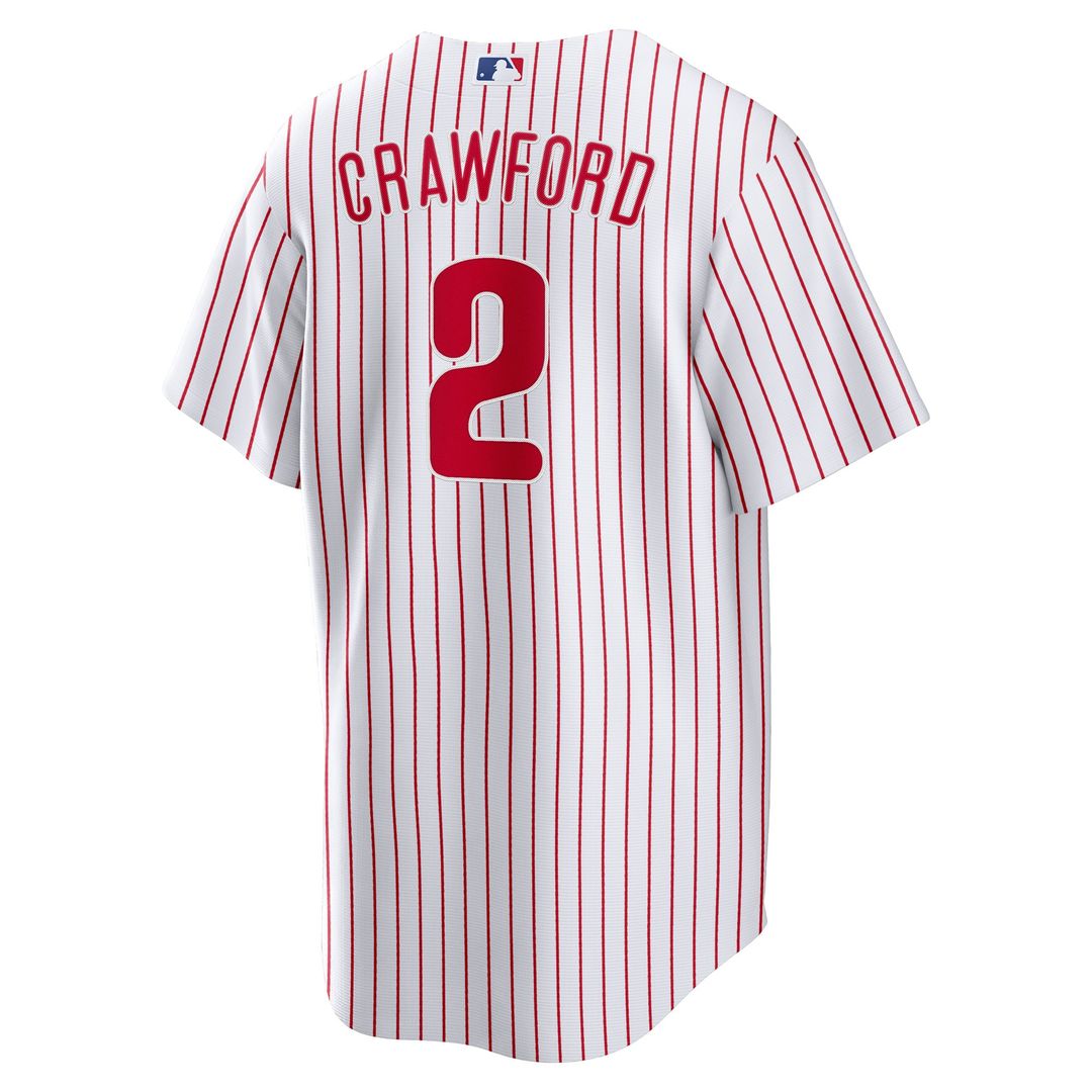 Philadelphia Phillies Justin Crawford Nike Home Replica Jersey - White Team Jersey Sports Fan Apparel
