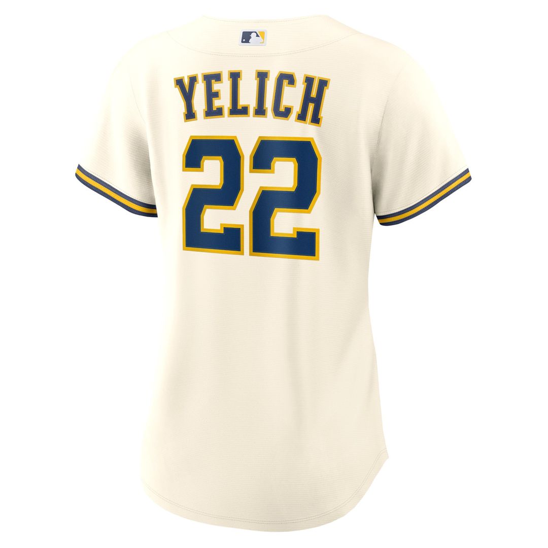 Milwaukee Brewers Christian Yelich Nike Women's Home Replica Player Jersey - Cream Team Jersey Sports Fan Apparel