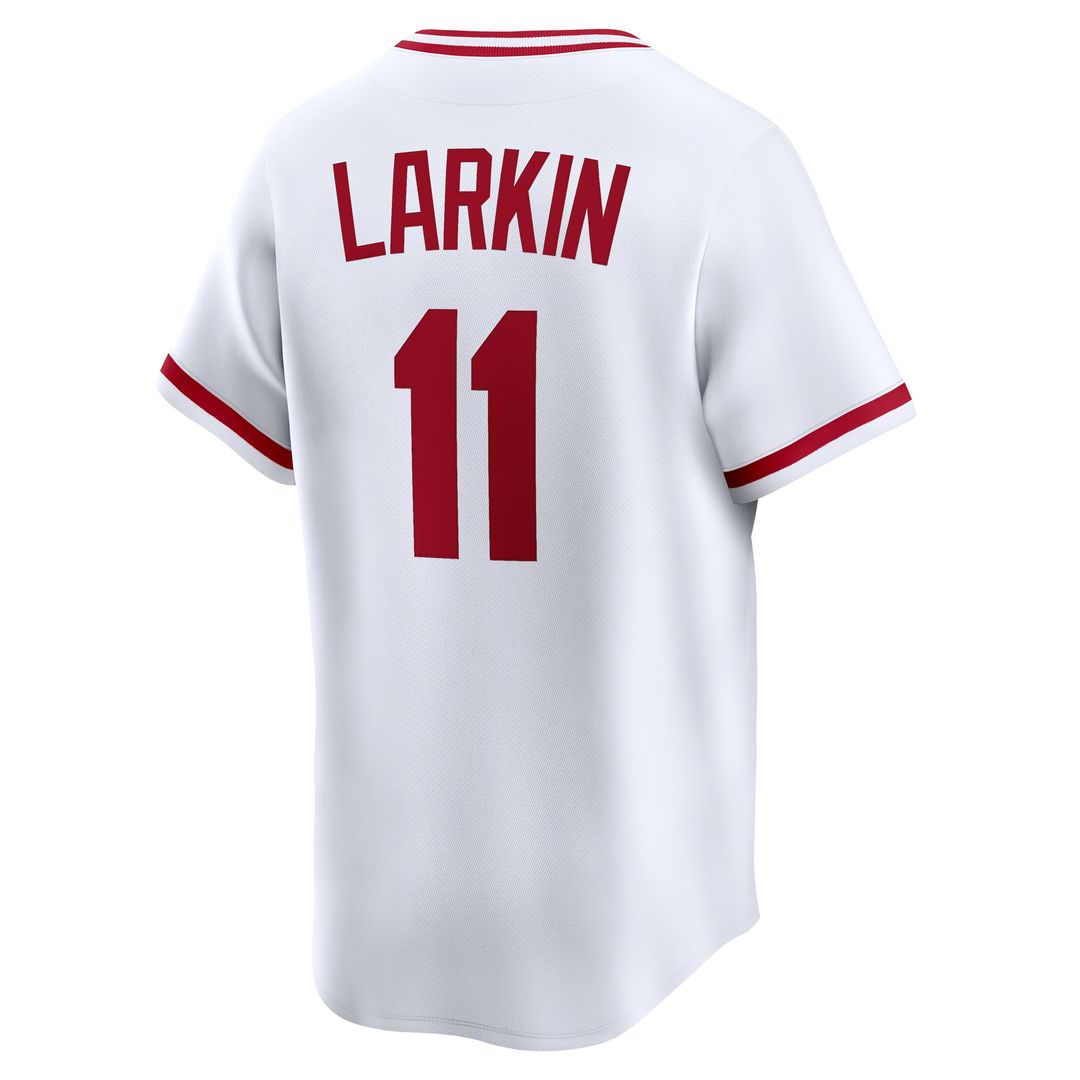 Cincinnati Reds Barry Larkin Nike Throwback Cooperstown Limited Jersey - White Team Jersey Sports Fan Apparel