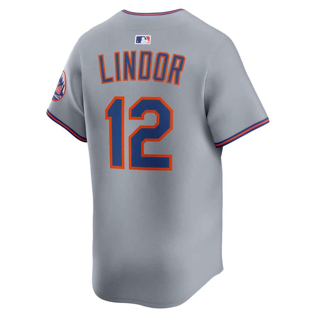 New York Mets Francisco Lindor Nike Alternate Limited Jersey - Black Team Jersey Sports Fan Apparel