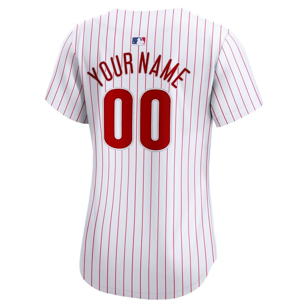 Philadelphia Phillies Nike Women's Home Limited Custom Jersey - White Team Jersey Sports Fan Apparel