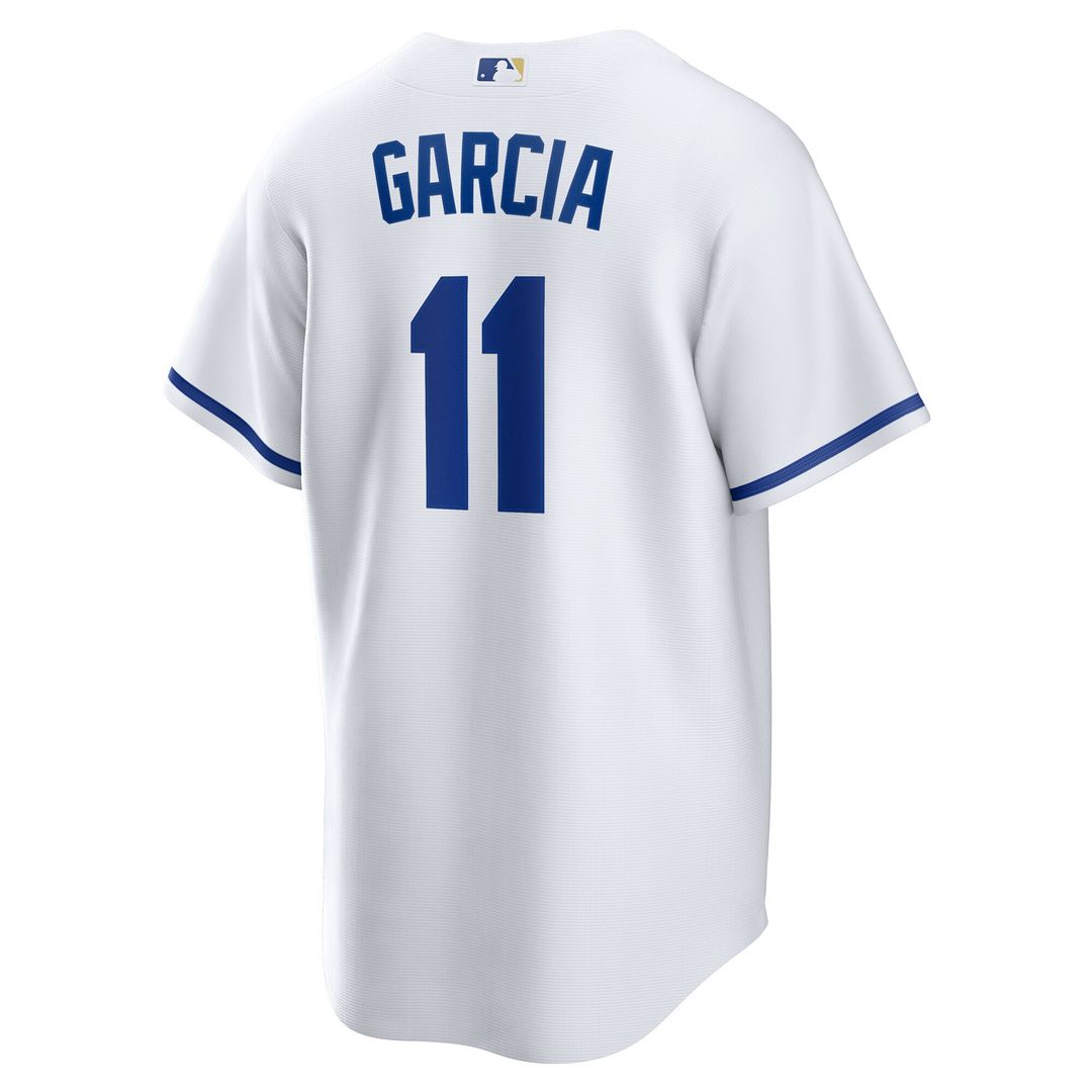 Kansas City Royals Maikel Garcia Nike Home Replica Jersey - White Team Jersey Sports Fan Apparel