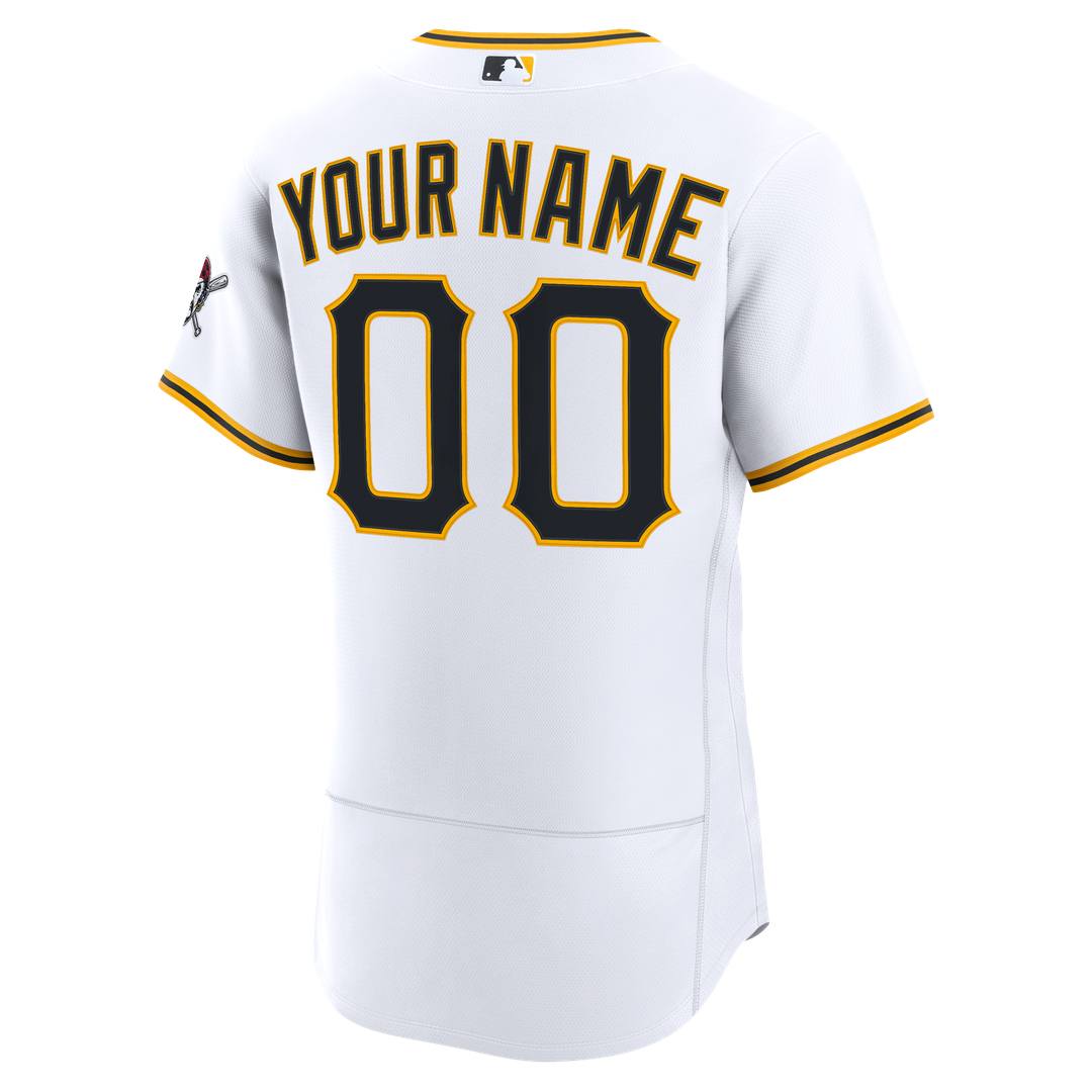 Pittsburgh Pirates Nike Home Authentic Custom Jersey - White Team Jersey Sports Fan Apparel