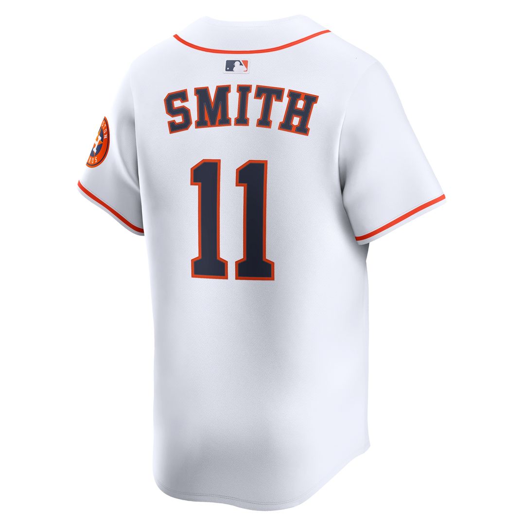 Houston Astros Cam Smith #11 Nike Home Limited Player Jersey - White Team Jersey Sports Fan Apparel