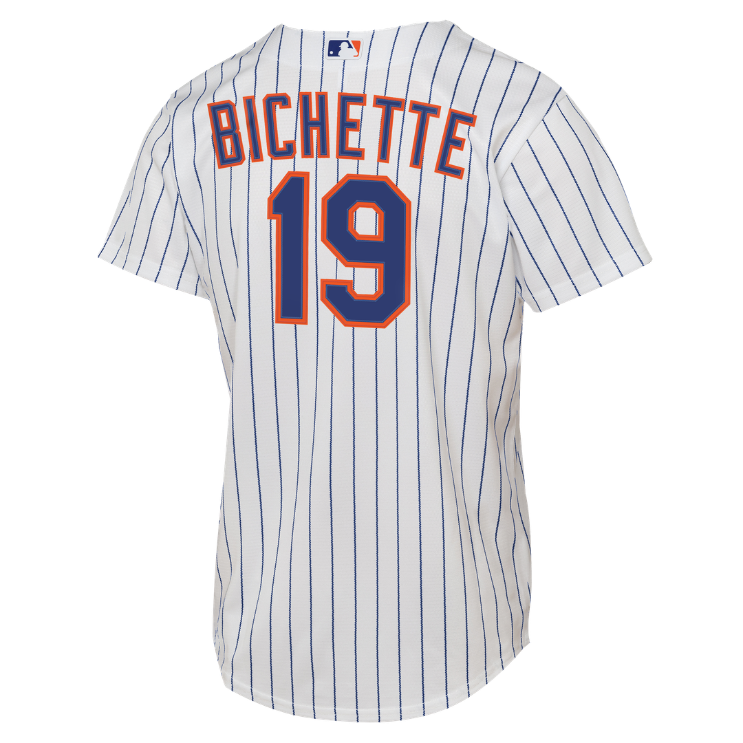New York Mets Bo Bichette Nike Youth Home Baseline Jersey - White Team Jersey Sports Fan Apparel