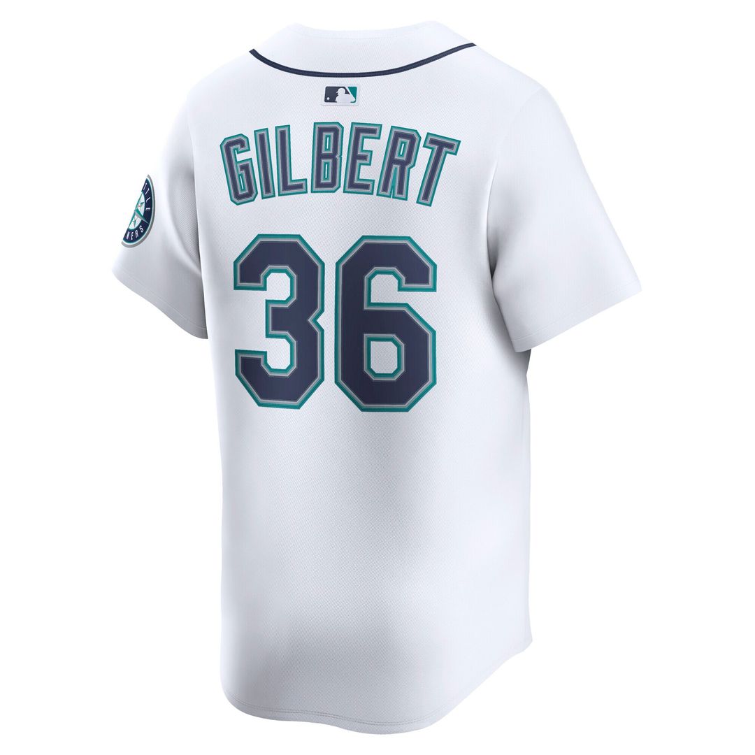 Seattle Mariners Logan Gilbert Nike Home Limited Player Jersey - White Team Jersey Sports Fan Apparel