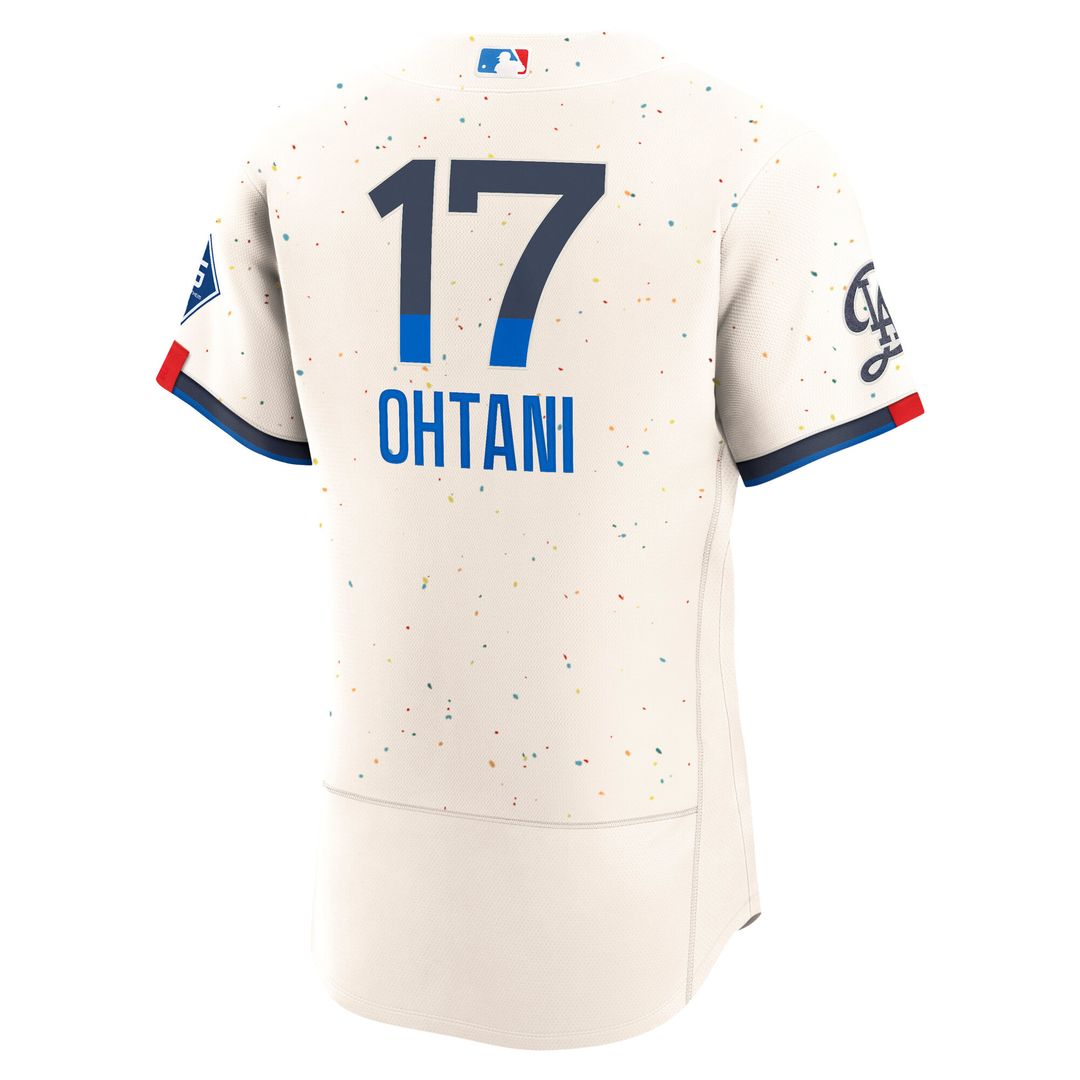 Los Angeles Dodgers Shohei Ohtani Nike City Connect Authentic Sponsor Patch Jersey - Cream Team Jersey Sports Fan Apparel