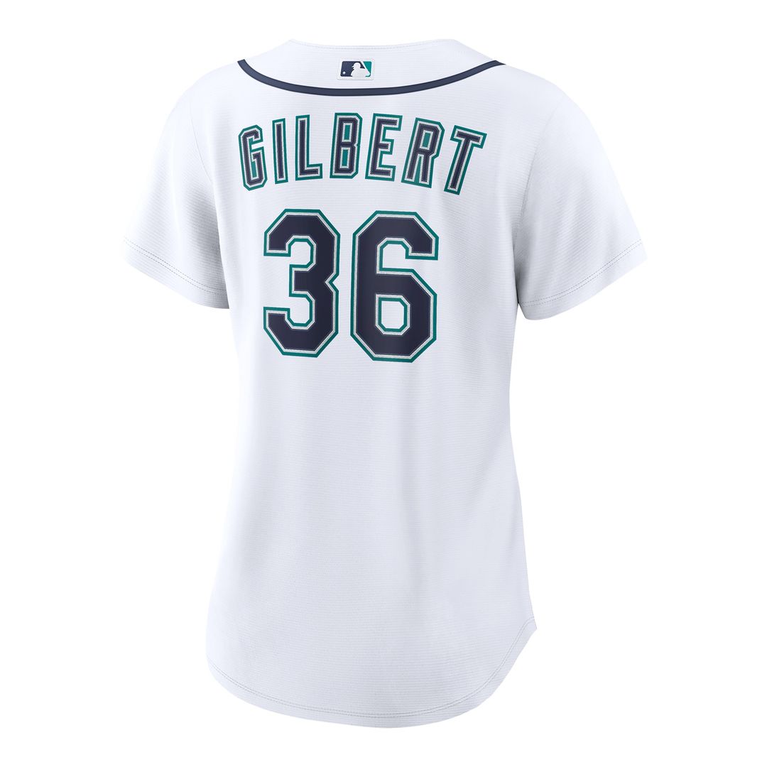 Seattle Mariners Logan Gilbert Nike Women's Home Replica Jersey - White Team Jersey Sports Fan Apparel