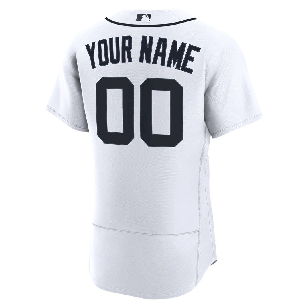 Detroit Tigers Nike Home Authentic Custom Jersey - White Team Jersey Sports Fan Apparel