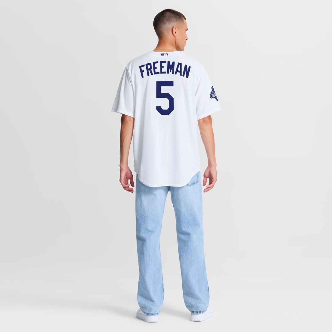 Los Angeles Dodgers Freddie Freeman Nike Home 2025 World Series Champions Replica Jersey - White Team Jersey Sports Fan Apparel