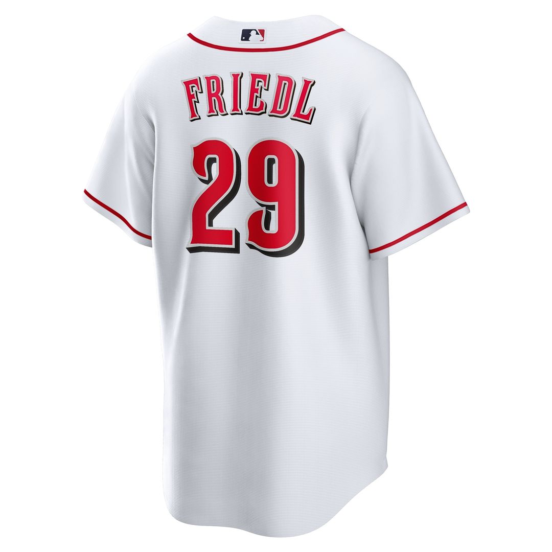 Cincinnati Reds TJ Friedl Nike Home Replica Jersey - White Team Jersey Sports Fan Apparel