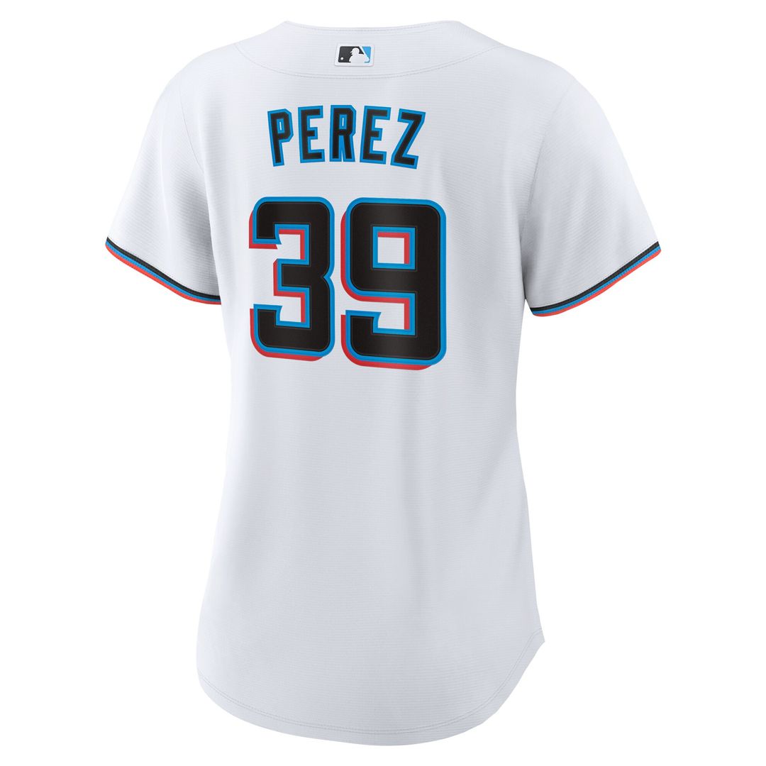 Miami Marlins Eury Perez Nike Women's Home Replica Jersey - White Team Jersey Sports Fan Apparel
