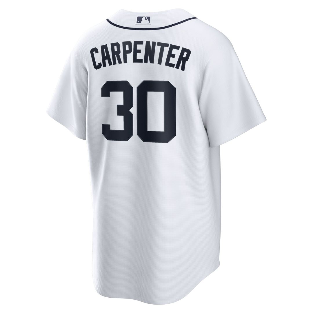 Detroit Tigers Kerry Carpenter Nike Home Replica Jersey - White Team Jersey Sports Fan Apparel
