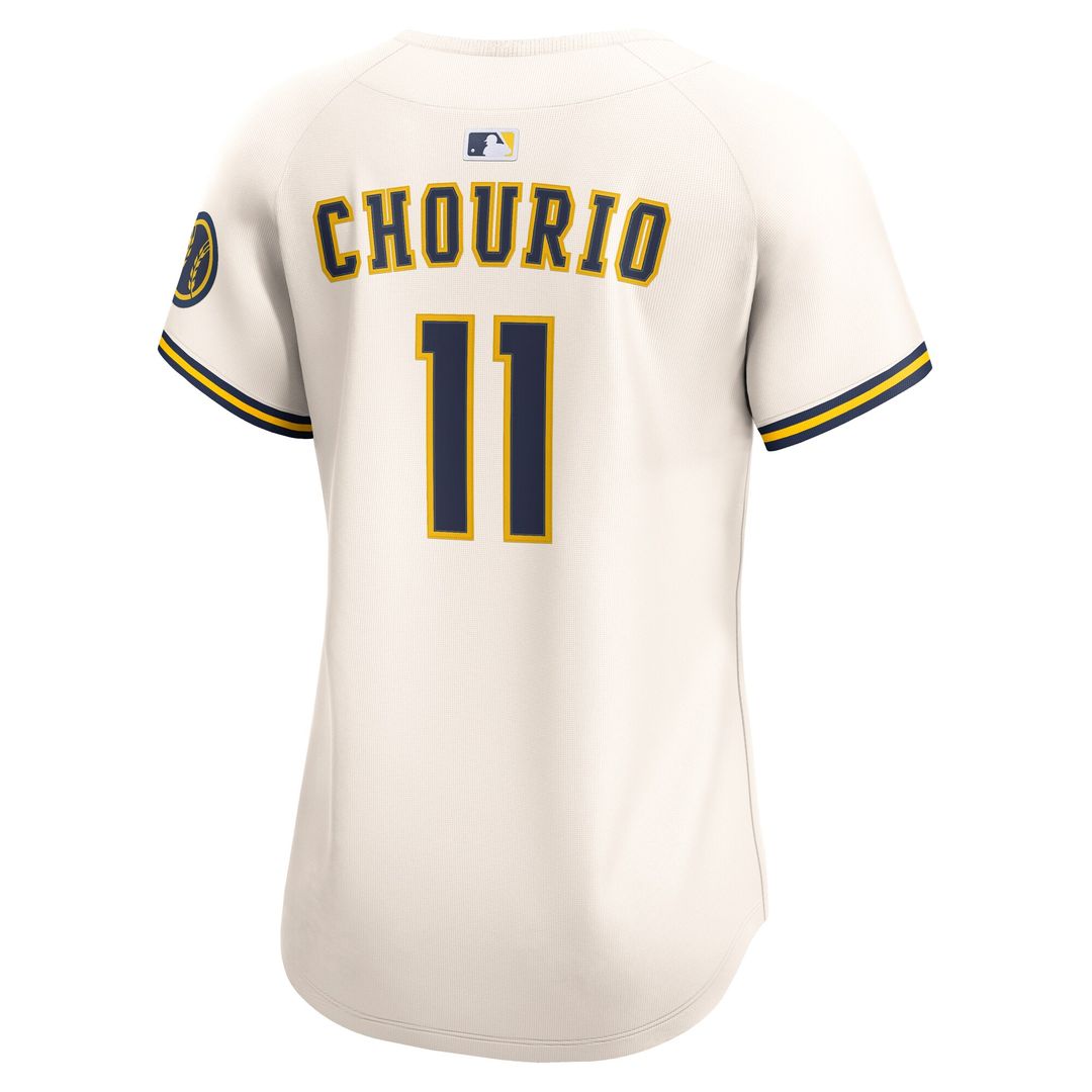 Milwaukee Brewers Jackson Chourio Nike Women's Home Limited Player Jersey - Cream Team Jersey Sports Fan Apparel