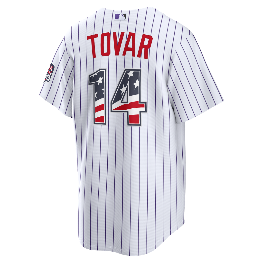 Colorado Rockies Ezequiel Tovar Nike USA 250 Fourth of July Home Stadium Jersey - White Team Jersey Sports Fan Apparel
