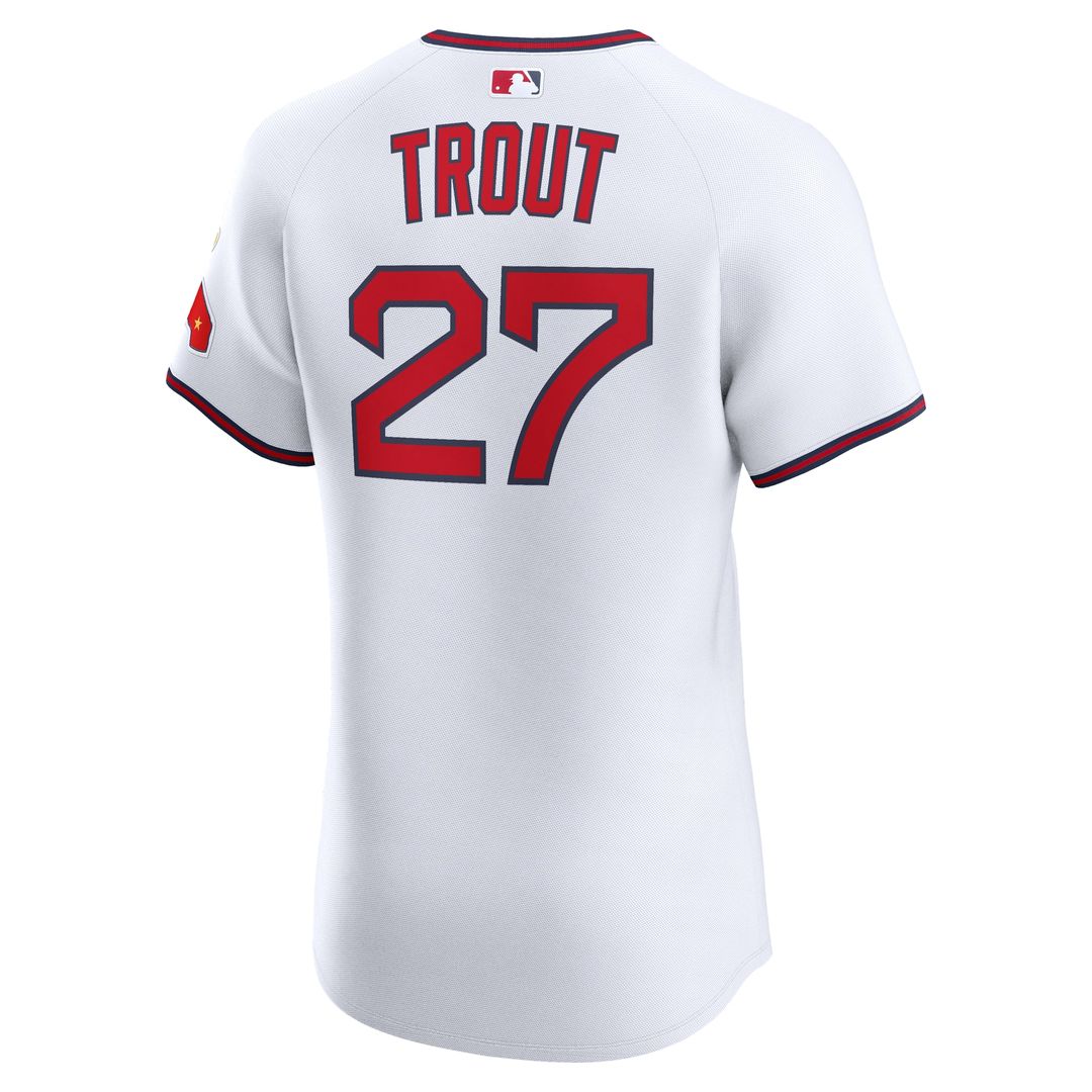 Los Angeles Angels Mike Trout Nike Alternate 2 Elite Jersey - White Team Jersey Sports Fan Apparel