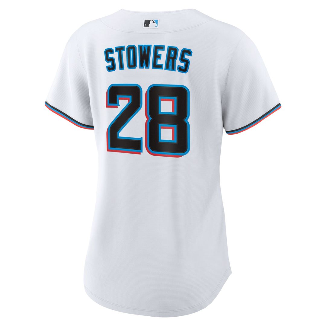 Miami Marlins Kyle Stowers Nike Women's Home Replica Jersey - White Team Jersey Sports Fan Apparel