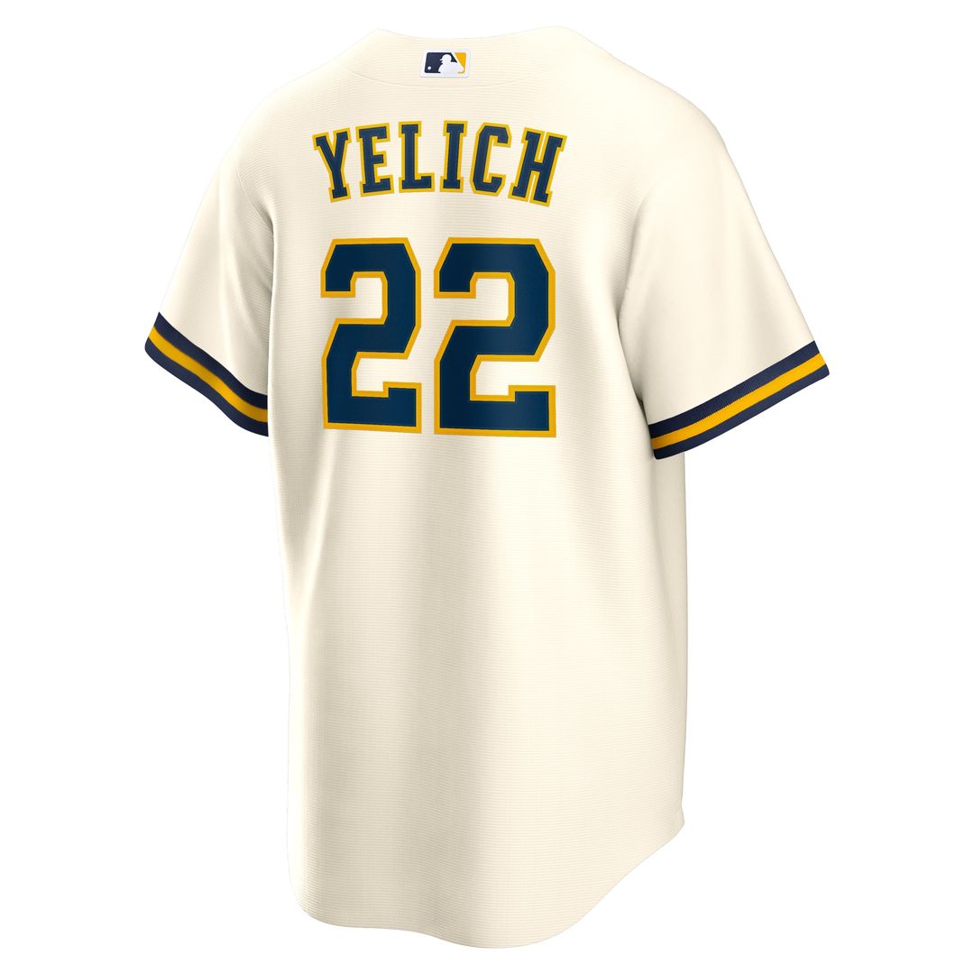 Milwaukee Brewers Christian Yelich Nike Home Replica Jersey - White Team Jersey Sports Fan Apparel