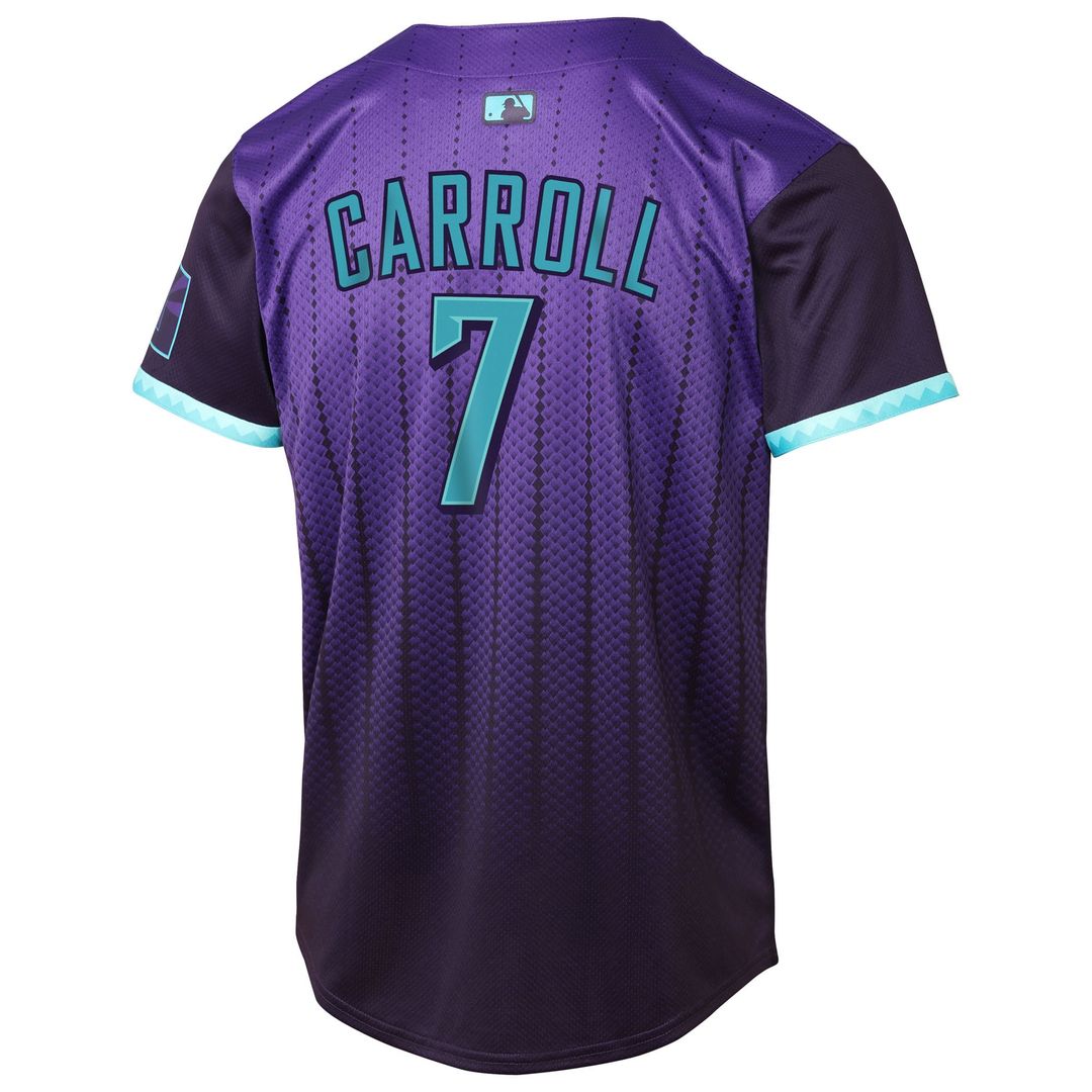Arizona Diamondbacks Corbin Carroll Nike Youth 2025 City Connect Limited Player Jersey - Purple Team Jersey Sports Fan Apparel