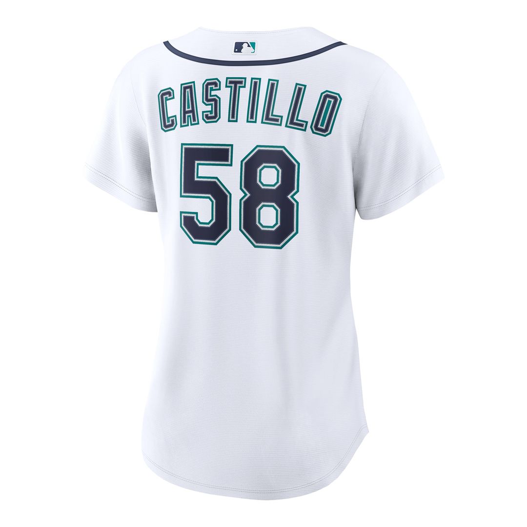 Seattle Mariners Luis Castillo Nike Women's Home Replica Jersey - White Team Jersey Sports Fan Apparel