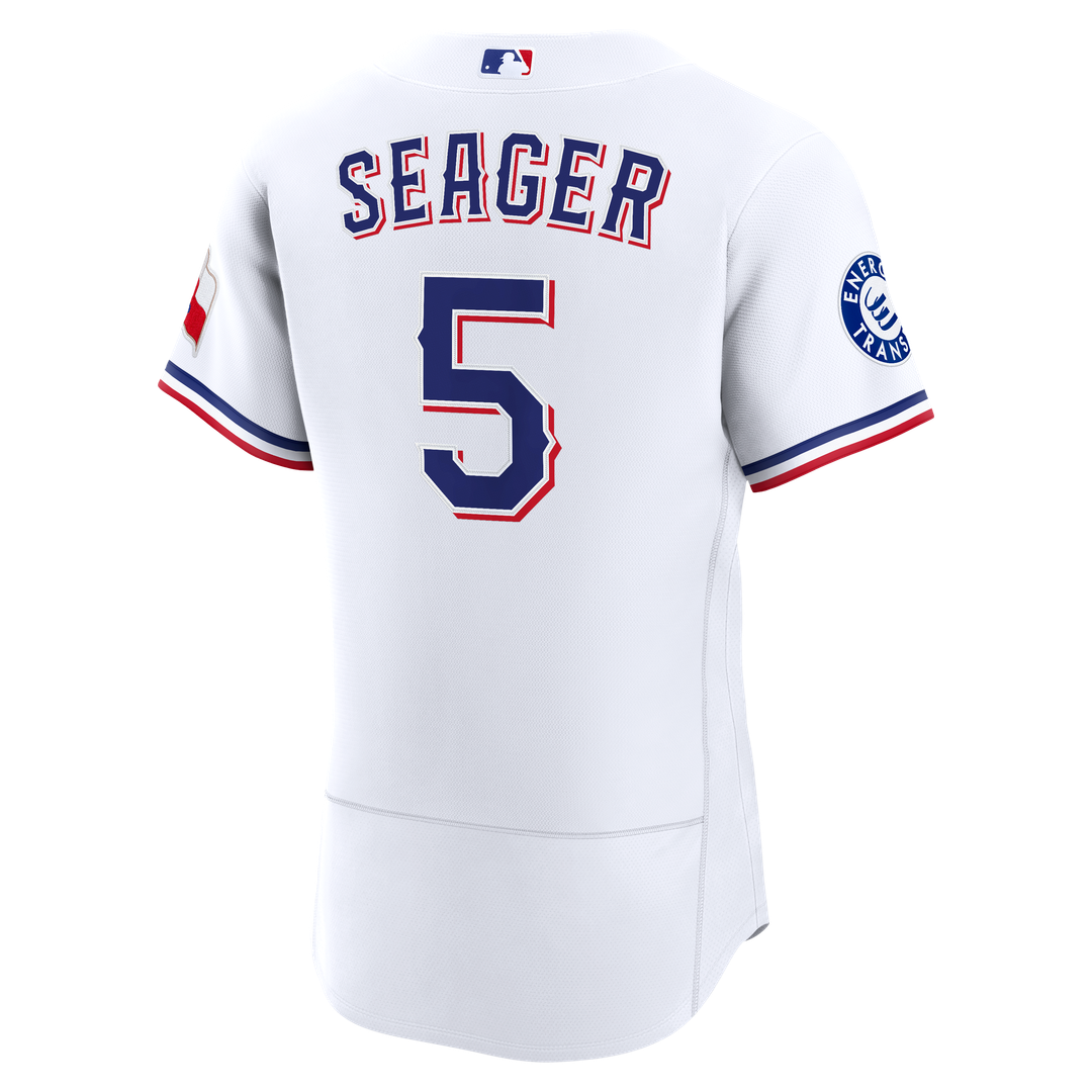 Texas Rangers Corey Seager Nike Home Authentic Sponsor Patch Jersey - White Team Jersey Sports Fan Apparel