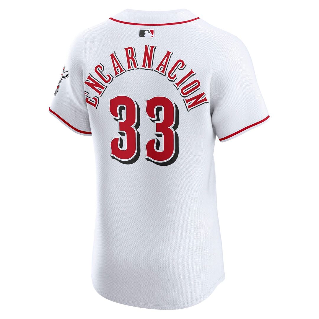 Cincinnati Reds Christian Encarnacion - Strand Nike Home Elite Jersey - White Team Jersey Sports Fan Apparel