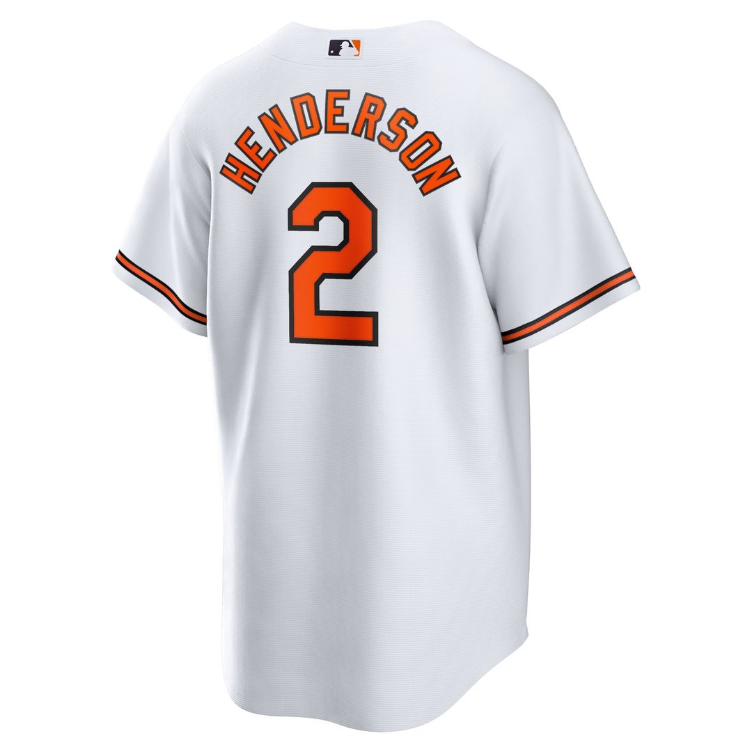 Baltimore Orioles Gunnar Henderson Nike Home Replica Player Jersey - White Team Jersey Sports Fan Apparel