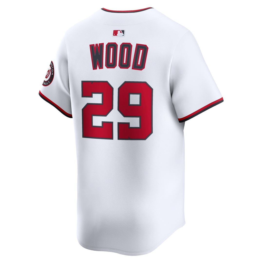 Washington Nationals James Wood Nike Home Limited Jersey - White Team Jersey Sports Fan Apparel